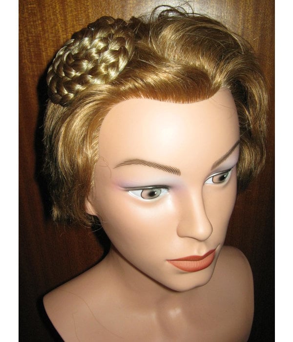 Hair Rosette, braided & twisted, large