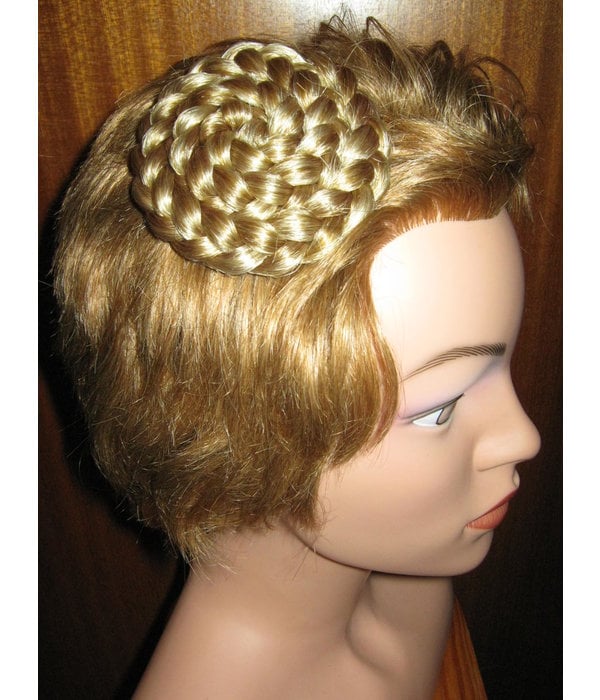 Hair Rosette, braided & twisted, large