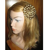 Hair Rosette, braided & twisted, large