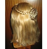 Hair Rosette, braided & twisted, large