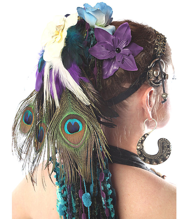 Peacock Feather Statement Headpiece Paradise