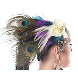 Peacock Feather Statement Headpiece Paradise