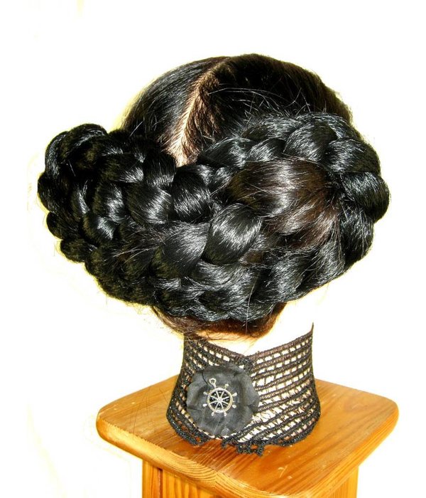 Braided Bun with Braid Down, short S