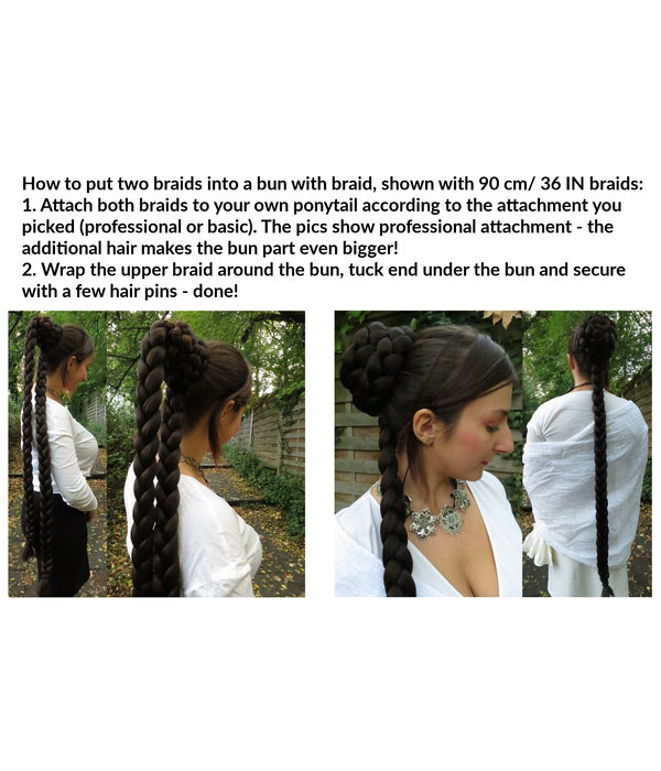 Braided Bun with Braid Down, short variant