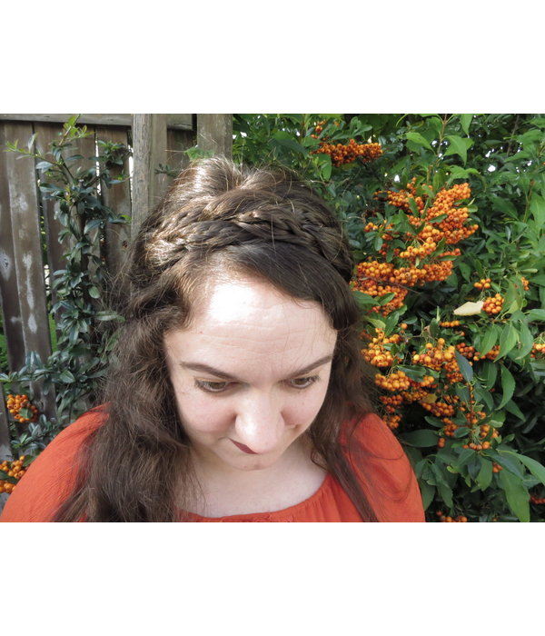 Messy Braid Headband Rapunzel YOUR HAIR COLOR Renaissance Wedding Plait -   Canada