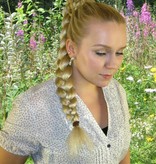 Braided Afro Chignon M & Rose Bun