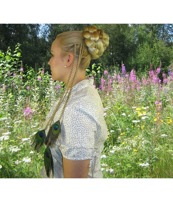 Chignon & Braid M, crimped hair