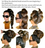 Braided Hair Bun & Braid S extra, crimped hair