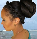 Afro Twist Bun L, voluminous hair