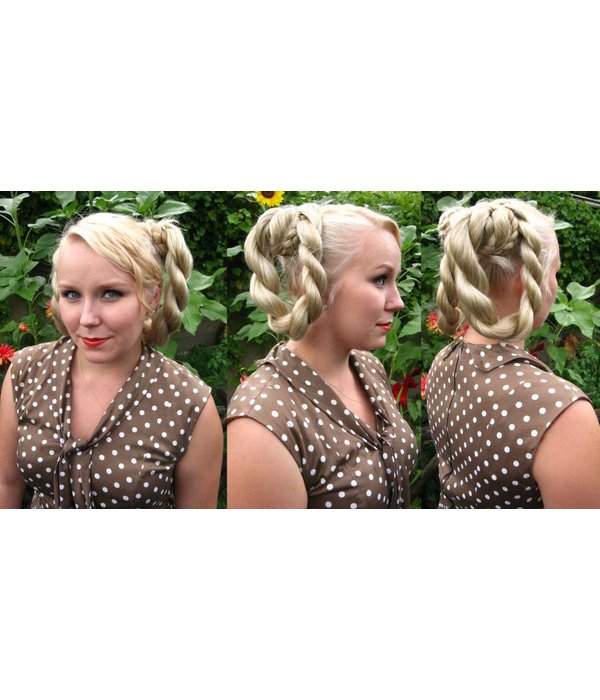 Twist Hair Buns, wavy hair, size S