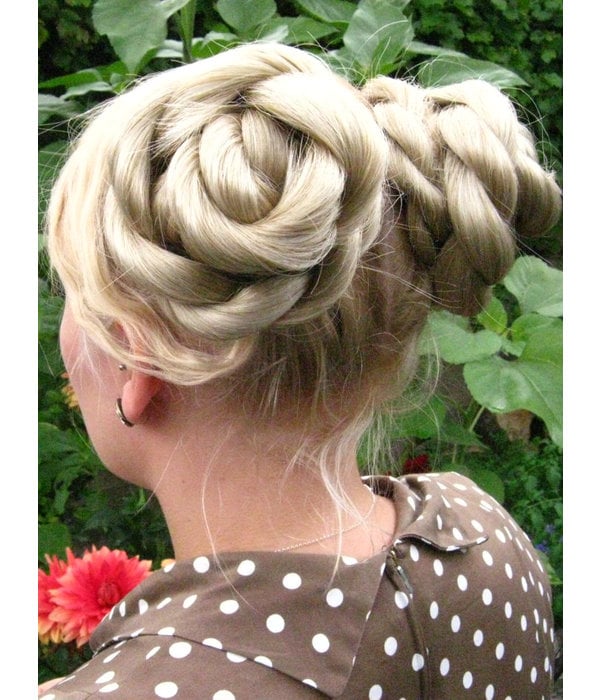 Twist Hair Buns, wavy hair, size S