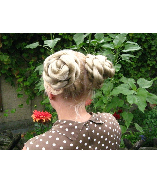 Twist Hair Buns, wavy hair, size S