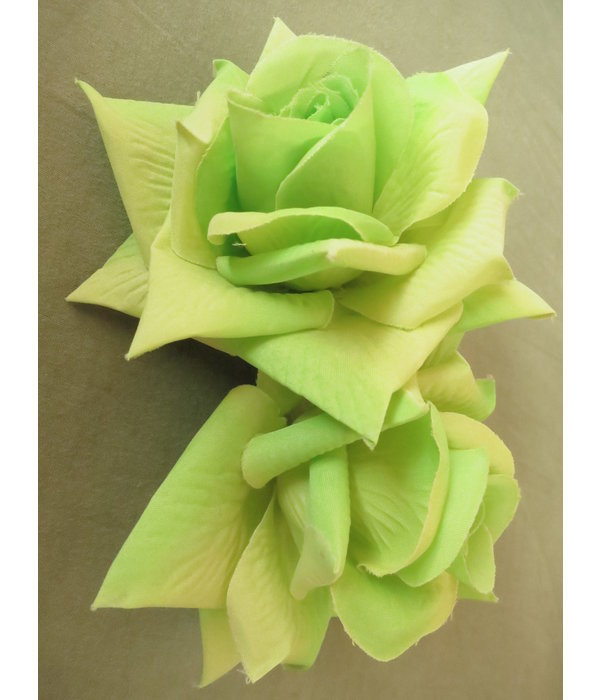 Rose Hair Clip Green 2 x