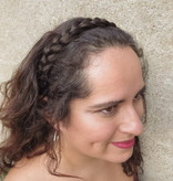 Messy French Braid Headband, flat & slim