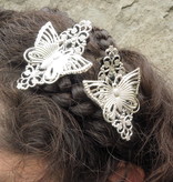 Butterfly Hair Jewelry & Shoe Clip, silver