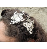 Butterfly Hair Jewelry & Shoe Clip, silver