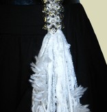 Snowflake (Peacock) hip & hair tassel clip/ hair fall