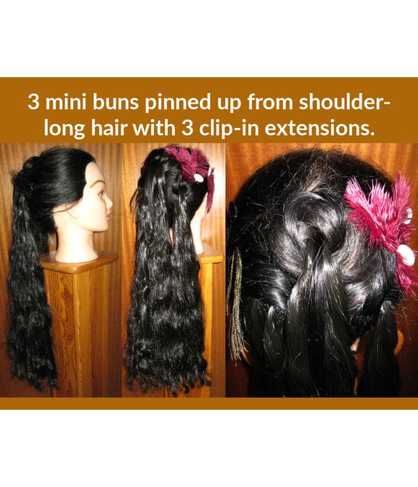 Clip-in Extensions, crimped hair