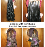 Clip-in Extensions, crimped hair