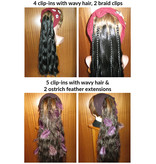 Clip-in Extensions, crimped hair