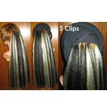 Clip-in Extensions, crimped hair