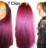 Clip-in Extensions, crimped hair