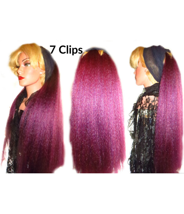 Clip-in Extensions, crimped hair