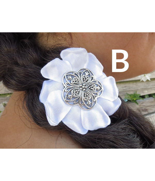 White Silver Wedding Flowers, 2-11 pcs