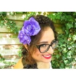 Purple Rose Hair Flowers 2 x