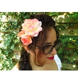 Boho Rose Hair Flowers apricot antique pink