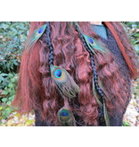 Peacock Extensions, 9 Feathers  - color 1 black