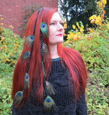 Peacock Extensions, 9 Feathers  - color 1 black