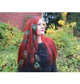 Peacock Extensions, 9 Feathers  - color 1 black