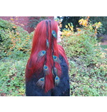 Peacock Extensions, 9 Feathers  - color 1 black