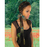 Peacock Extensions, 9 Feathers  - color 1 black