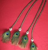 Tribal Fusion Peacock Feather Hair Piece