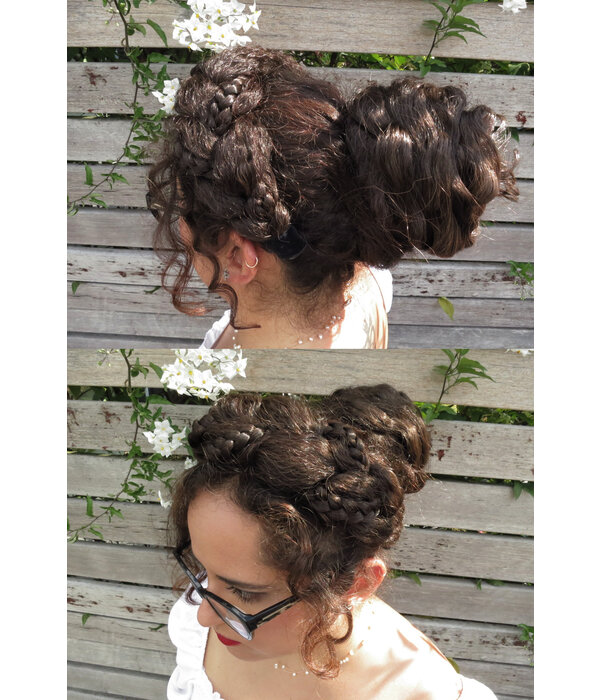 Layered Messy Hair Bun M