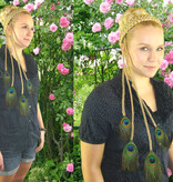 Clip-in Braids with Peacock Feathers