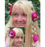 Pink Passion Hair Flower Set
