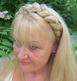 Messy Flat French Braid Headband L