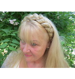 Messy Flat French Braid Headband L