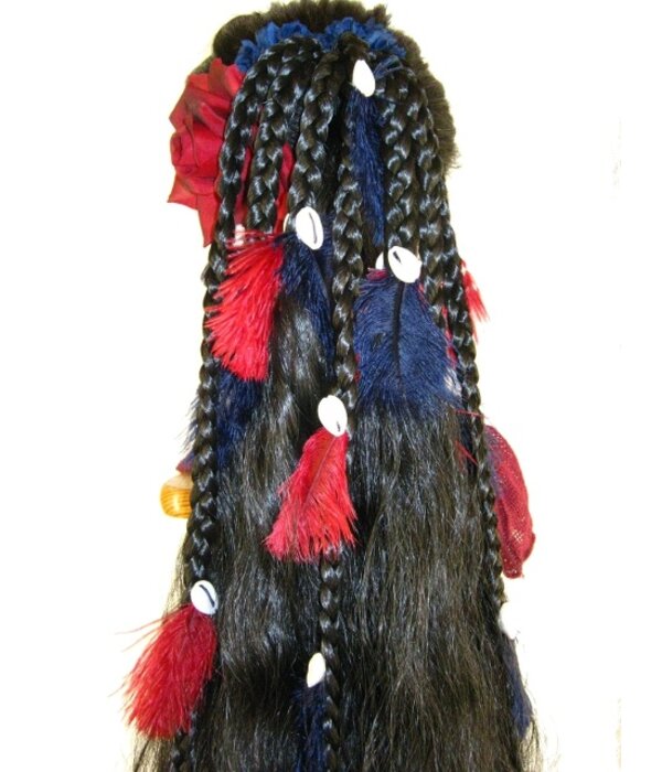 Gypsy Magician Hair Falls L feathers & cowries