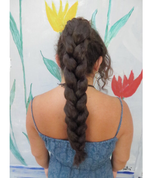 Natural Large Messy Chignon braided