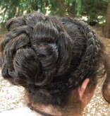 Natural Large Messy Chignon braided