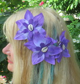 Mermaid Hair Flowers Blue Teal Purple