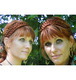 Double Braid Hairband S, straight hair