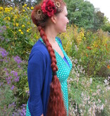 Brown Red Boho Hair Flowers