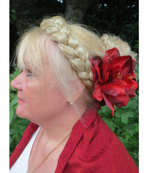 Flamenco Amaryllis Hair Flower 2 x