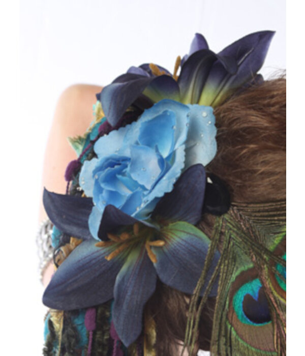 Mermaid Lily Rose Hair Flowers Blue
