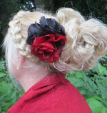 Roses Hair Flowers black dark red
